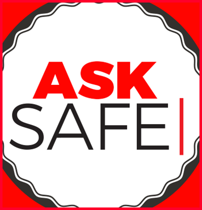 Logotipo que dice Ask SAFE
